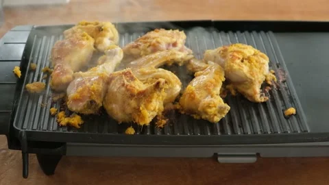 Grilling chicken Stock-Footage 169036851