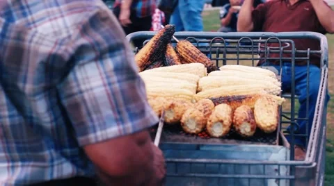 Grilling Corn Stock Footage 62656414