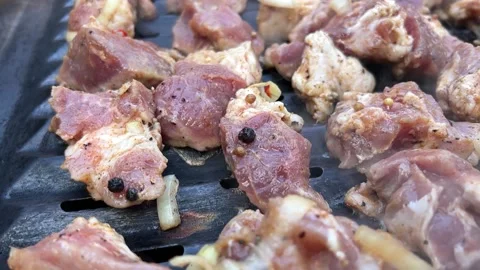Grilling is done on the grill Video stock 230297845