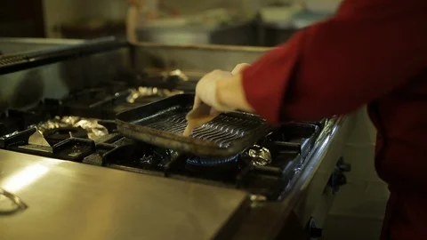 Grilling fresh fish Stock Footage 88439437