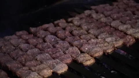 Grilling Kebabs Stock Footage 319949414