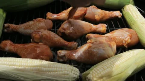 Grilling Lunch 3 Stock Footage 12319544