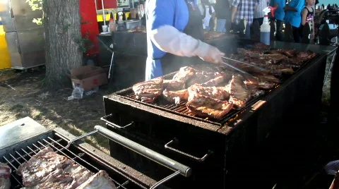 Grilling Meat 3 Video stock 758303
