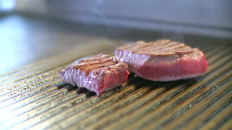 Grilling meat and plating Stock Footage 62466608