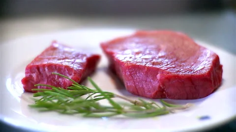Grilling meat and plating Stock Footage 62466773
