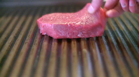 Grilling meat and plating Stock Footage 62590022