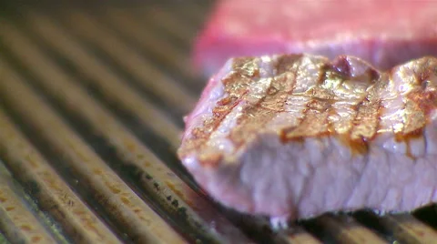 Grilling meat and plating Stock Footage 62590448