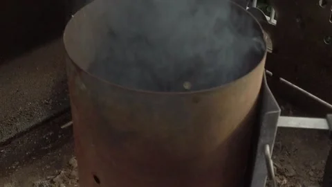 Grilling preparation for barbeque 4 Stock Footage 202324498