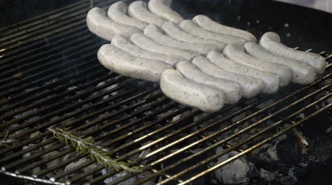 Grilling sausage  Stock Footage 65657798