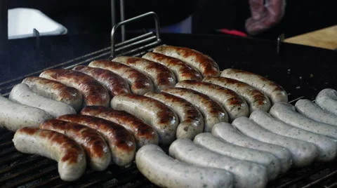 Grilling sausage  Stock Footage 65666661