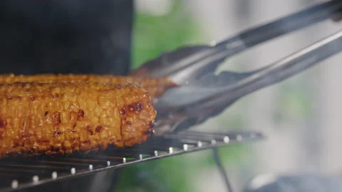 Grilling Sausages BBQ Close-Up Macro Cooking Stock-Footage 211742675