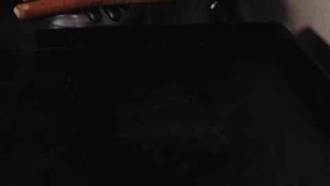 Grilling sausages Stock Footage 100364504