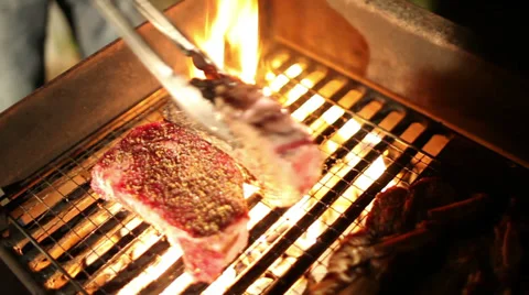 Grilling Steak Over a Campfire Ring: Rustic Perfection Stockbeeldmateriaal 36172301