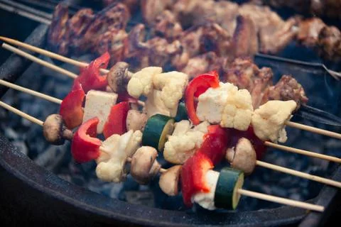 Grilling at summer weekend Foto stock