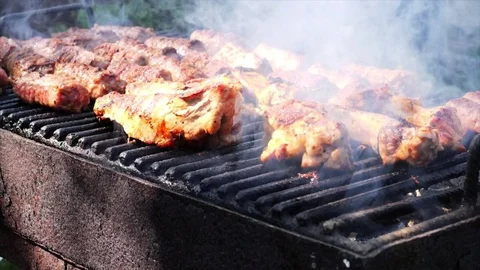 Grilling Vegetables. 4K Video stock 77637116