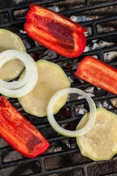 Grilling vegetables Stock Photos