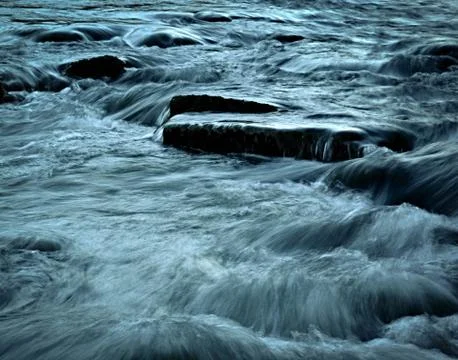 Grim dark wild river Stock Photos