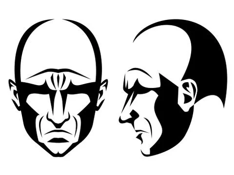 Grim man Stock Illustration