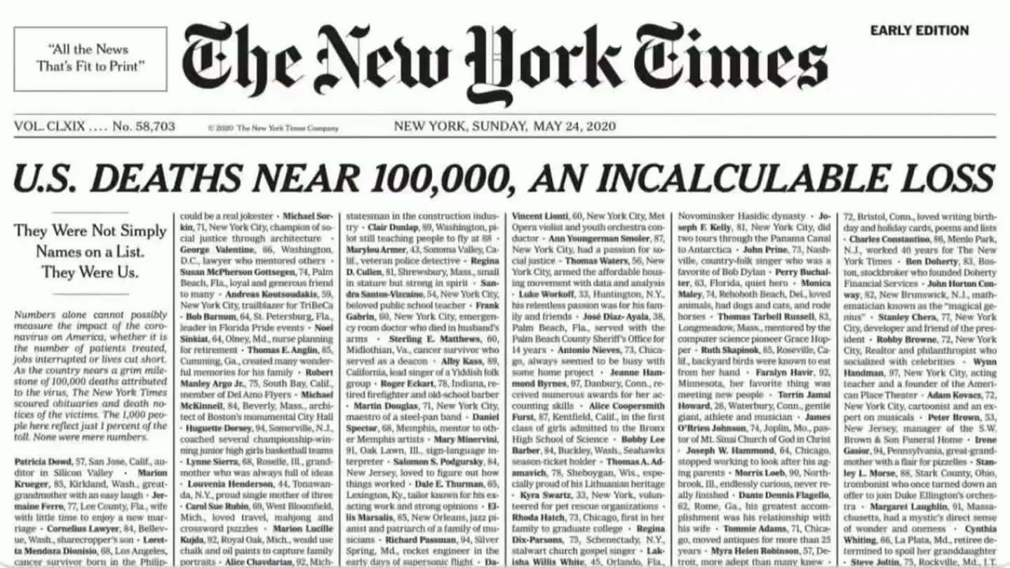 A Grim Milestone As U.s. Death Toll Nears 200,000 Stock Footage