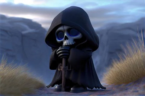 Grim Reaper Alaska Stock Illustration