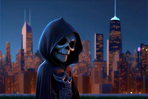 Grim Reaper Chicago Stock Illustration