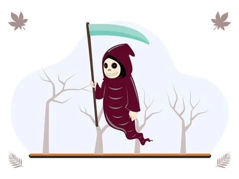 Grim Reaper Concept Illustration Stock Illustration