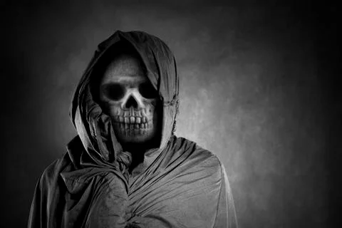 Grim reaper in the dark Stock Photos