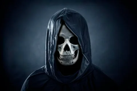 Grim reaper in the dark Foto stock