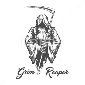 Grim Reaper Tattoo Stock Illustration - Download Image Now - Grim Reaper,  Backgrounds, Barbell - iStock