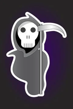 Grim Reaper icon vector illustration Stock Illustration