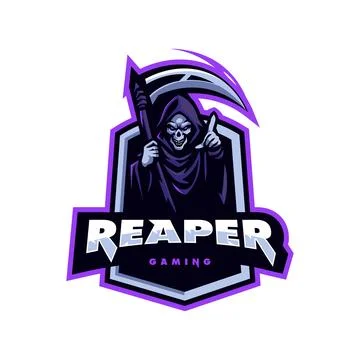 Grim Reaper mascot logo Stock Illustration