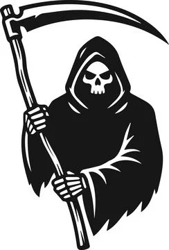 Grim reaper, minimal simple vector illustration イラスト素材