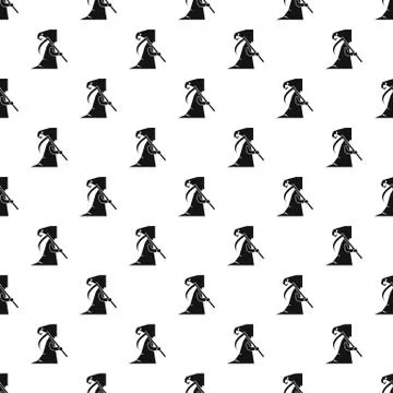 Grim reaper pattern, simple style Stock Illustration