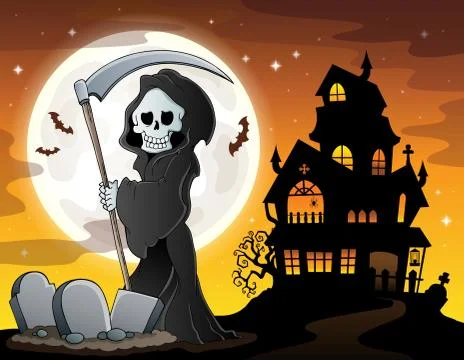 Grim reaper theme image Stock Illustration