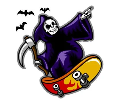 Grim Skater Stock Illustration