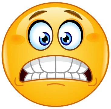 Grimacing emoticon Stock Illustration