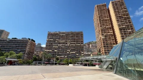 Grimaldi Forum Monaco - Static Daytime View Stock Footage 346428511