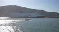 Grimaldi Lines ship anchored in Barcelona 4k or 4k+ Resolution