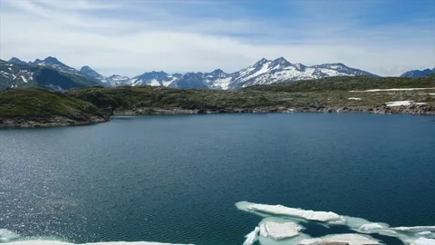 Grimselpass panning shot Stock Footage 199824582