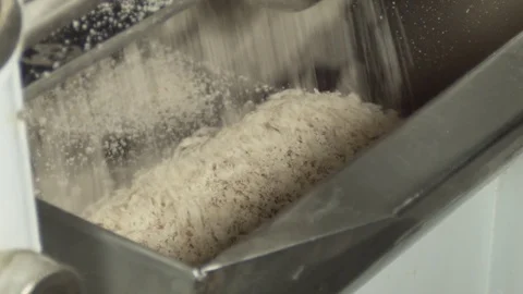 Grind almonds with a machine Stock Footage 75870120