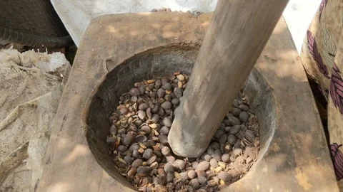 Grind the coffee beans manually Stock Footage 270503988