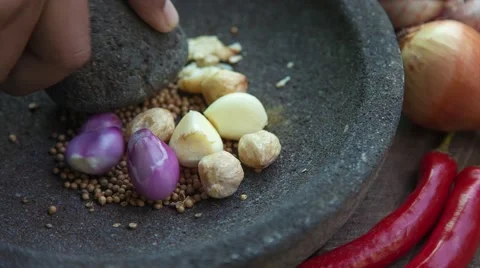 Grind Cooking Ingredients Stock Footage 42136706