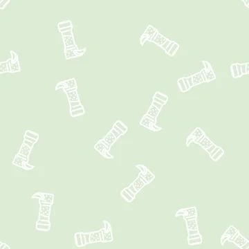 Grind garlic line vector seamless pattern Illustrazione stock