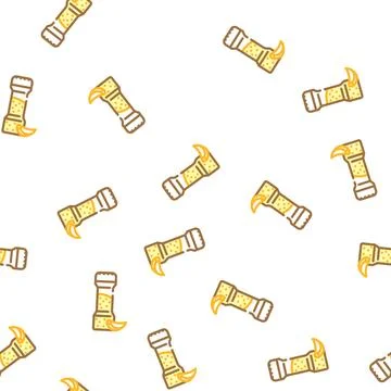 Grind garlic vector seamless pattern Stock Illustration