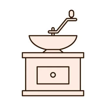 Grind machine coffee icon Stock Illustration