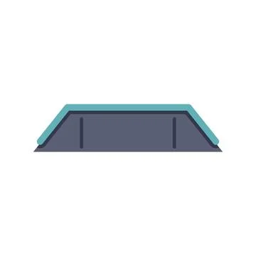 Grind rail for skateboarders practicing tricks at the skatepark Stock Illustration