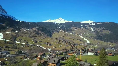 Grindelwald Drone Aerial 動画素材 91696591