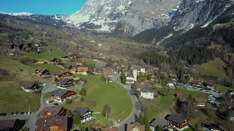 Grindelwald Drone Aerial 動画素材 91697480
