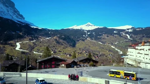 Grindelwald Drone Aerial Vídeos de archivo 91697698