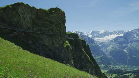 Grindelwald First and First Cliff Walk Stock Footage 219709119